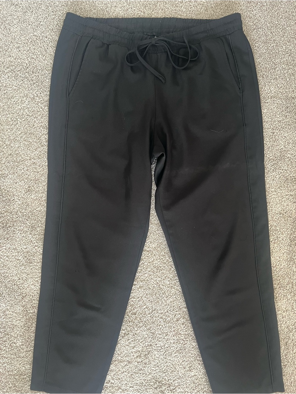 Kut from the Kloth Black Tuxedo Joggers - Drawstring Waist